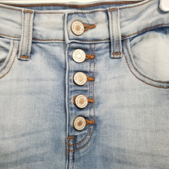 Women's Light Blue Distressed Jeans - Picture 8 of 14